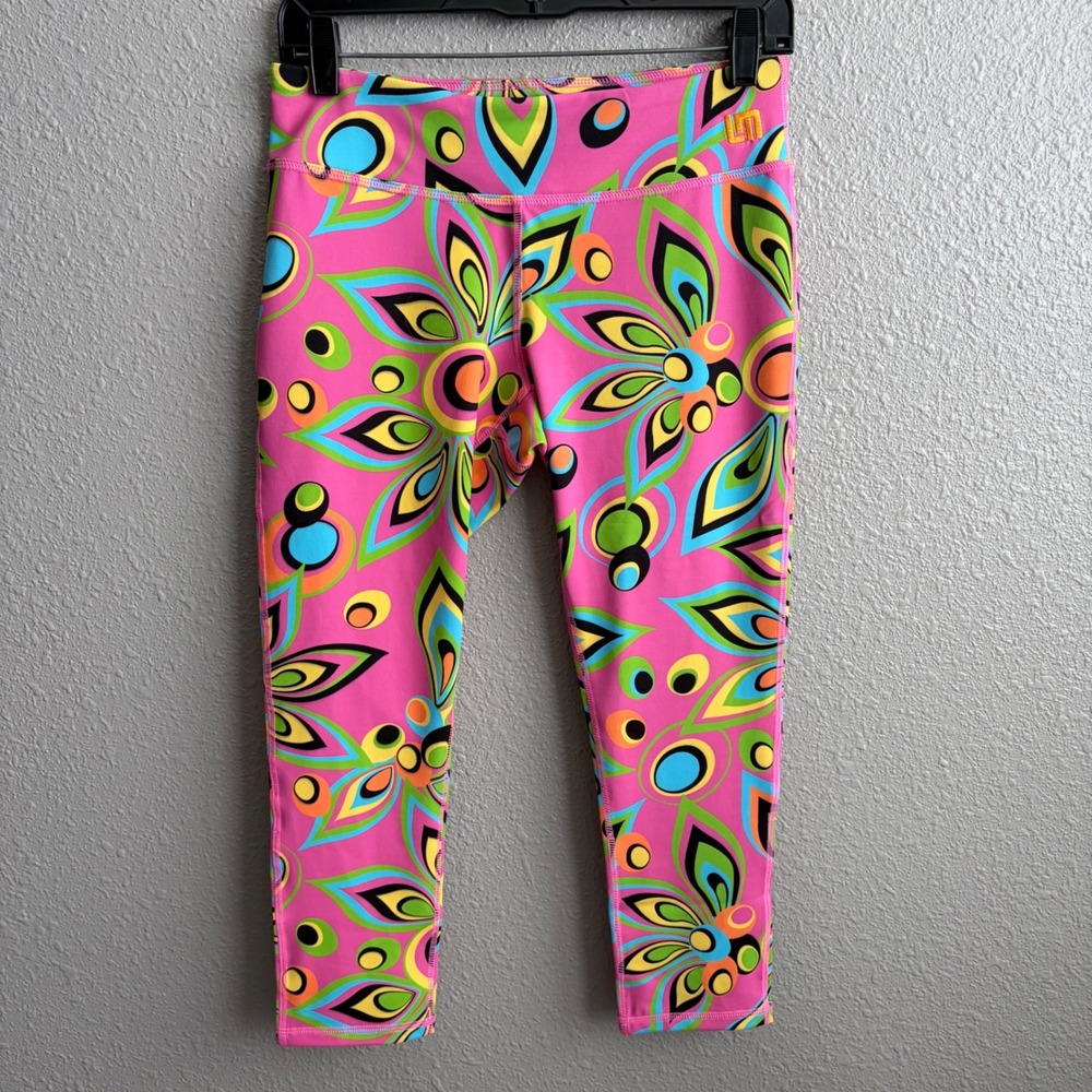 NEW Loudmouth Pink Shagadelic Capri Leggings S - NWT